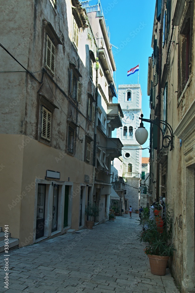 Croatia-view of gangway in the town Sibenik