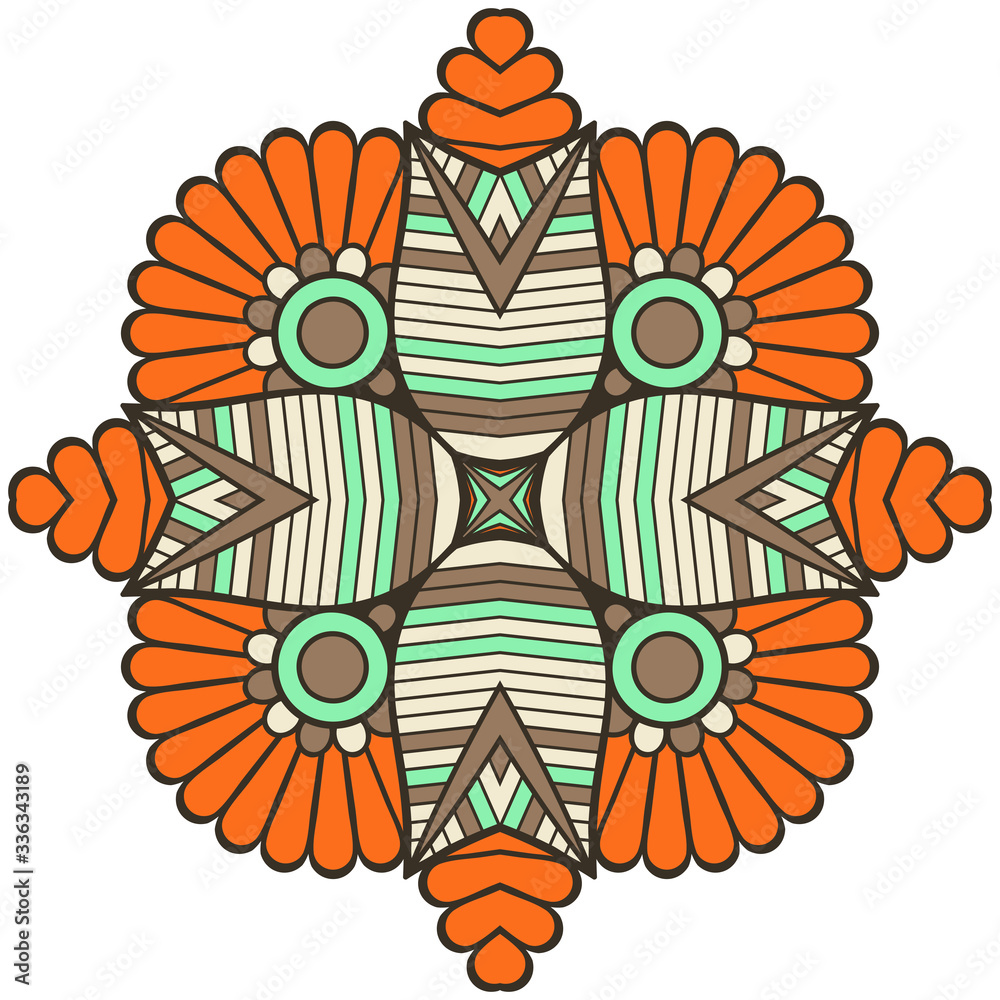 Mandala. Ethnic decorative element Mandala. Ethnic decorative element