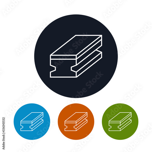 Household cleaning sponge for washing icon, cleaners and detergents, the four types of colorful round icons sponge , vector illustration