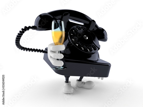 Telephone character toasting photo