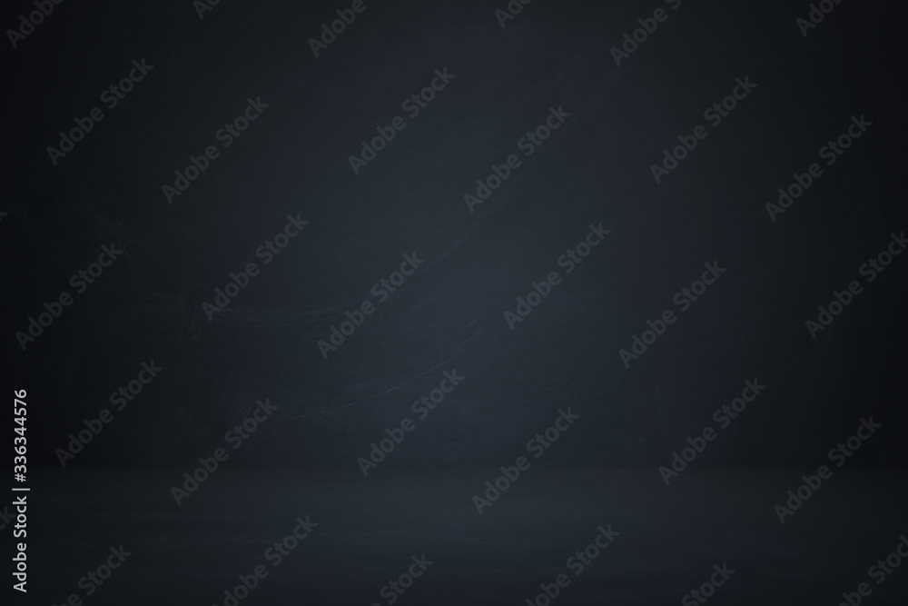 dark texture chalk board and black board studio background, showroom can be presented product - obrazy, fototapety, plakaty 
