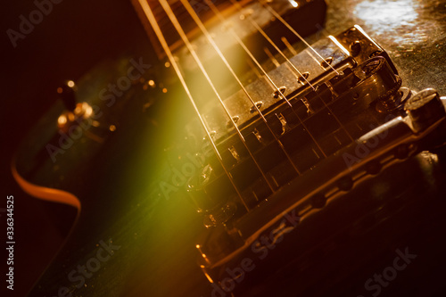 Photography Closeup Dirty  Body Electric Guitar