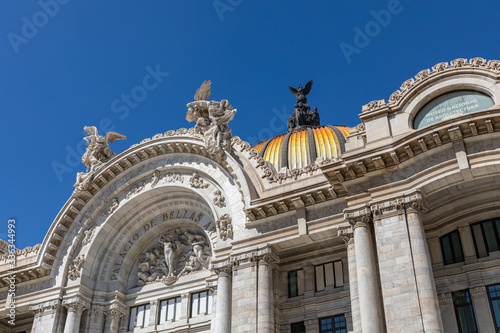 Fine Arts Palace - Palacio de Bellas Artes cultural center in Mexico City, Mexico.