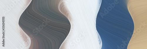 abstract modern horizontal header with dark slate gray, light gray and dim gray colors. fluid curved flowing waves and curves © Eigens