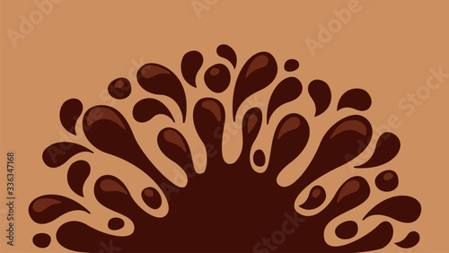 chocolate brown splash blob, drop brown liquid splash, icon splashing chocolate blob droplet, illustrations cocoa brown liquid splash shape, symbol water chocolate drop splatter flow for background ad