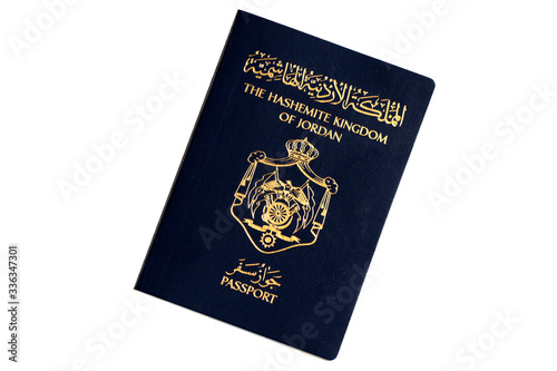 Passport of Kingdom of Jordan isolated on white background