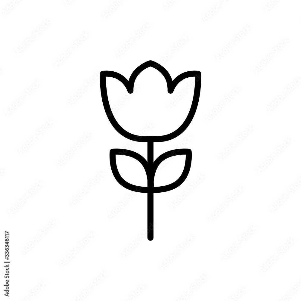 Flower plant icon. Simple line vector elements of religious holiday for ui and ux, website or mobile application Flower plant icon. Simple line vector elements of religious holiday for ui and ux, website or mobile application