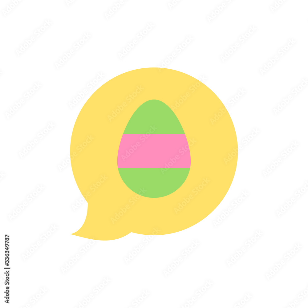 Fototapeta premium Chat egg color icon. Simple color vector elements of religious holiday for ui and ux, website or mobile application