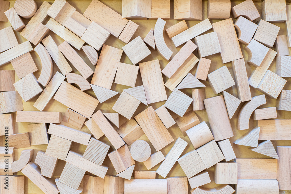 Background of wooden geometric shapes Background of wooden geometric shapes