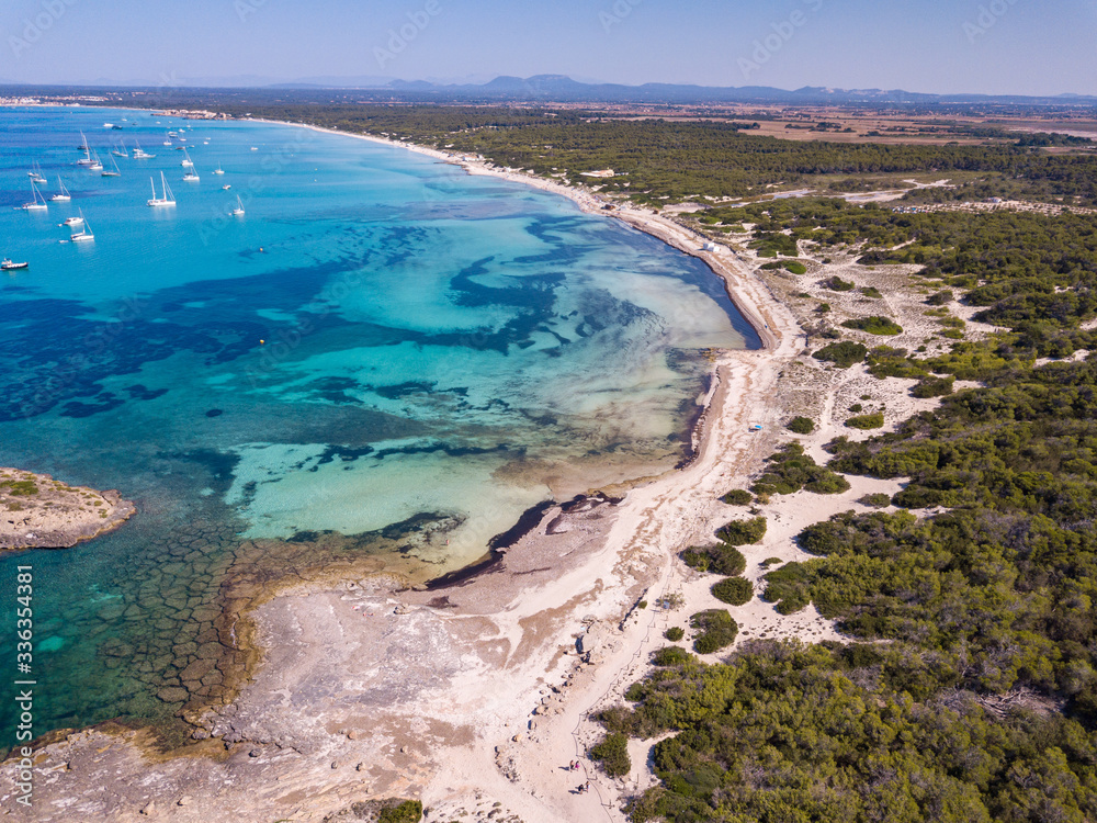 Playa des Trenc, Es Morters, Illes, Maiorca, Baleari, Spain