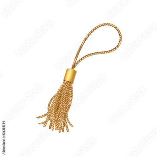 Curtain golden tassels, decorative rope brushes Stock Vector by ©cookamoto  352523280