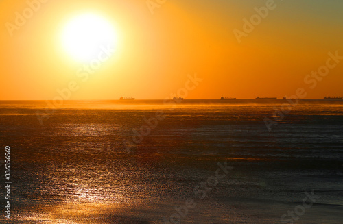Photo beautiful sunset on the sea coast © tanor27