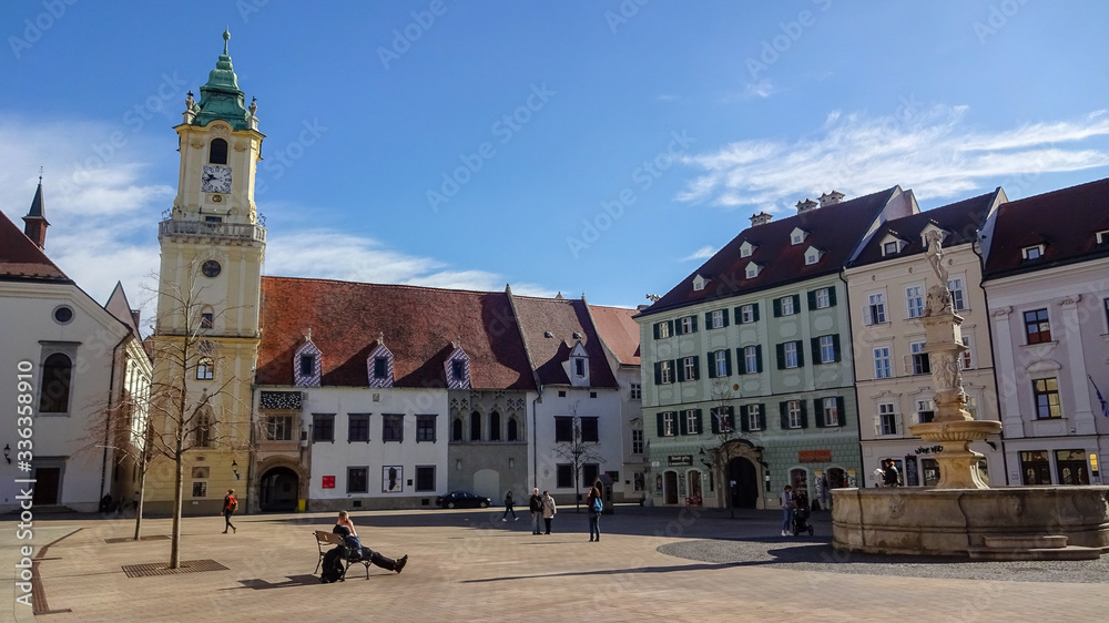 Fototapeta premium Bratislava is the capital of Slovakia, a beautiful and inexpensive city