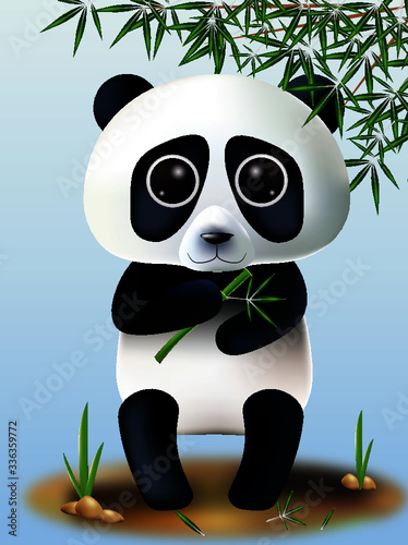 panda eating bamboo