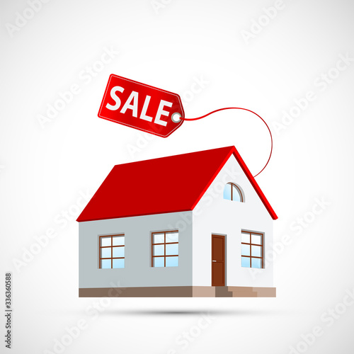House icon with a price tag. Property For Sale.