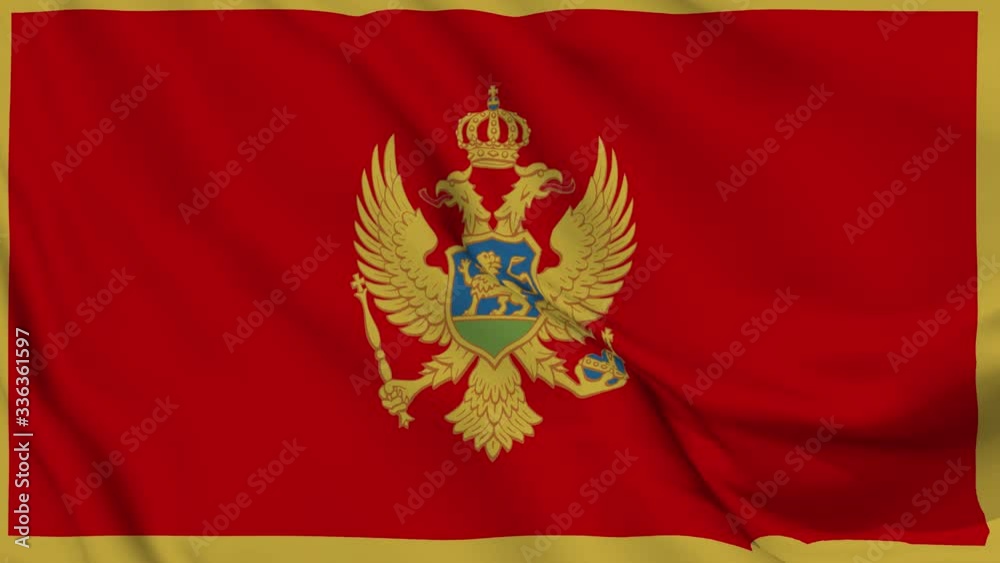 montenegro flag is waving 3D animation. montenegro flag waving in the wind. National flag of montenegro. flag seamless loop animation. 4K montenegro flag is waving 3D animation. montenegro flag waving in the wind. National flag of montenegro. flag seamless loop animation. 4K