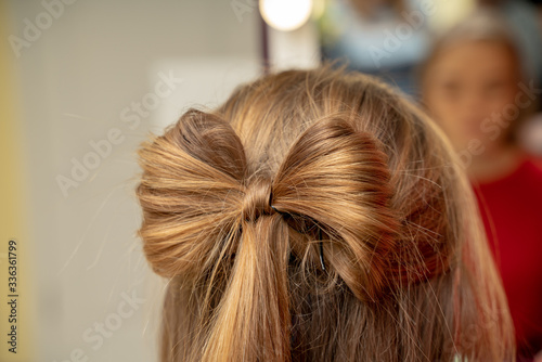 weave braid girl in a hair salon