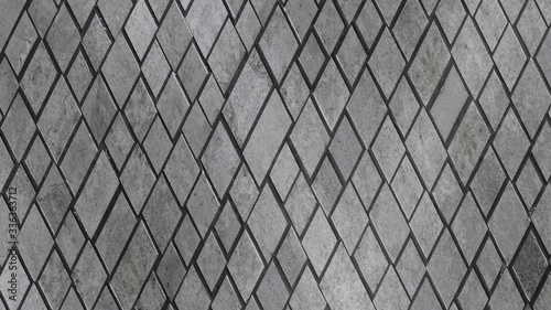 Abstract gray anthracite geometric rhombus grid tiles texture background