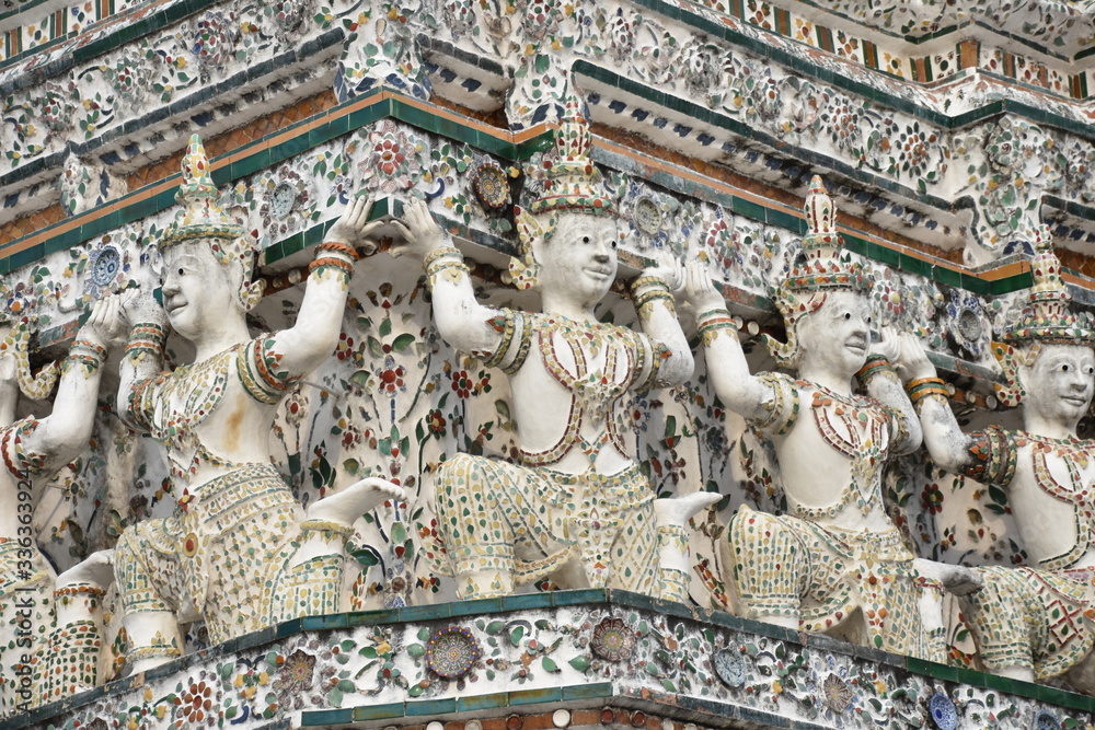 Wat Arun Close-up Detail, Bangkok, Thailand 1