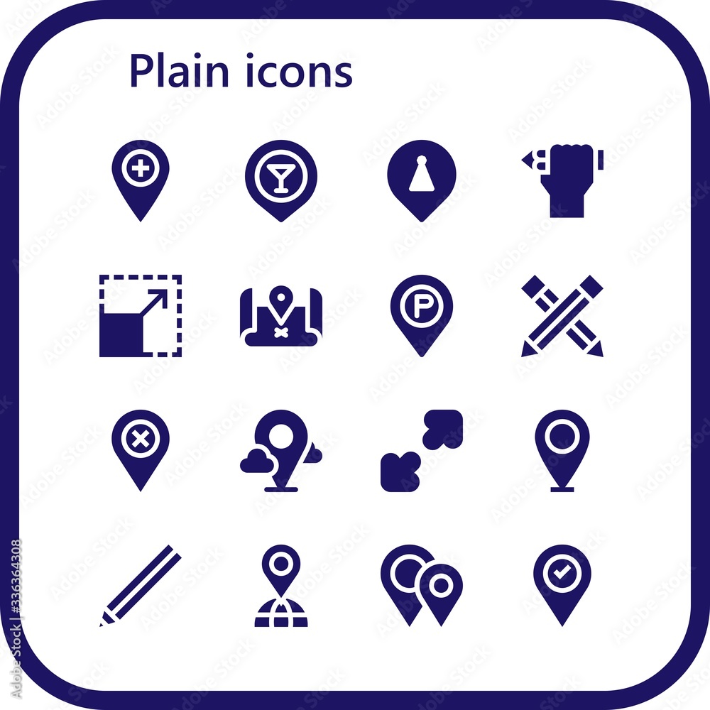plain icon set plain icon set