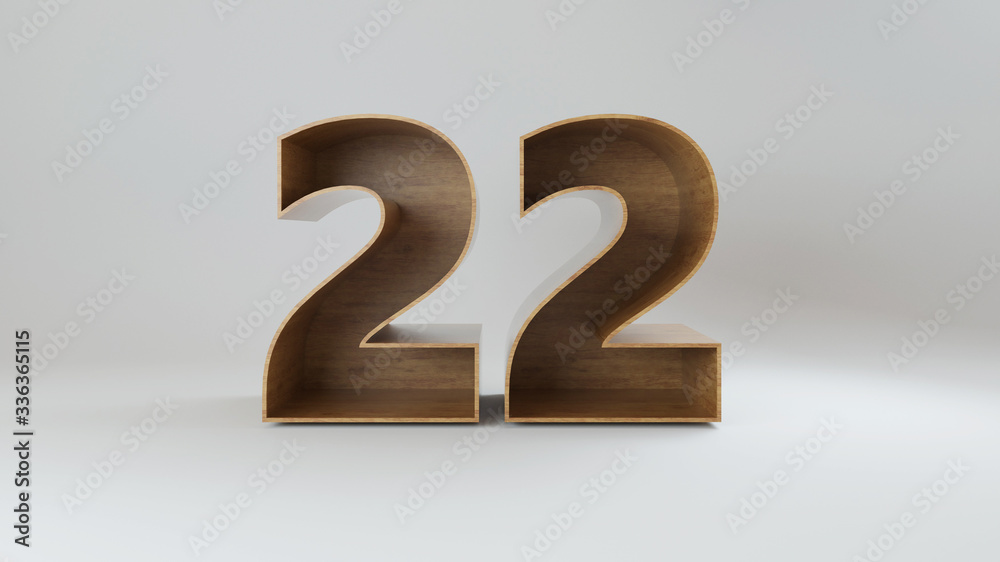 3d rendered wooden number isolated on white background 3d rendered wooden number isolated on white background