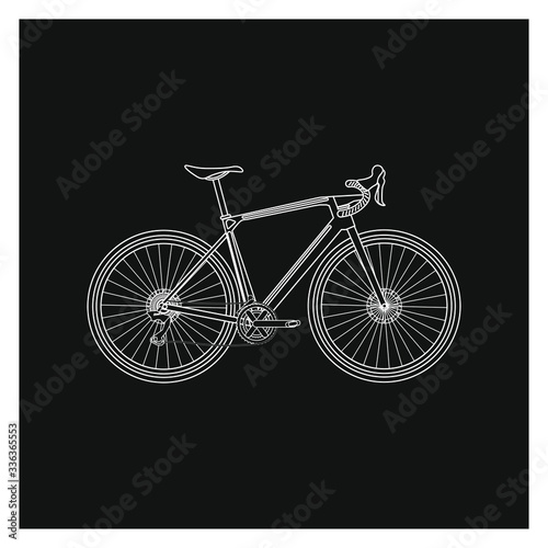gravel bike on white background vector