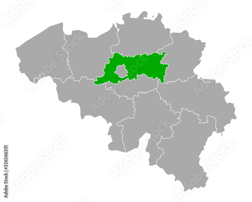 Karte von Fl  misch-Brabant in Belgien