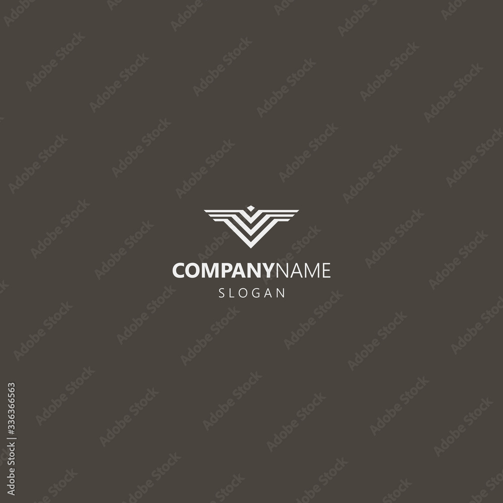 Foto white logo on a black background