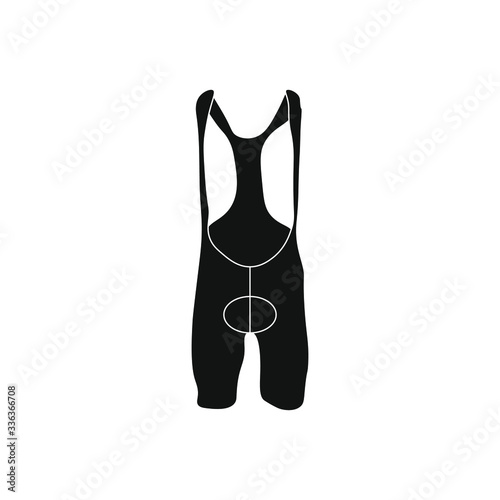 bike shorts on white background vector