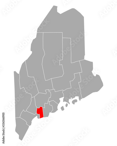 Karte von Sagadahoc in Maine