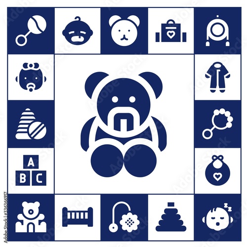 teddy icon set