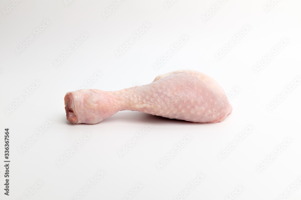 Fototapeta premium Fresh raw chicken on white background