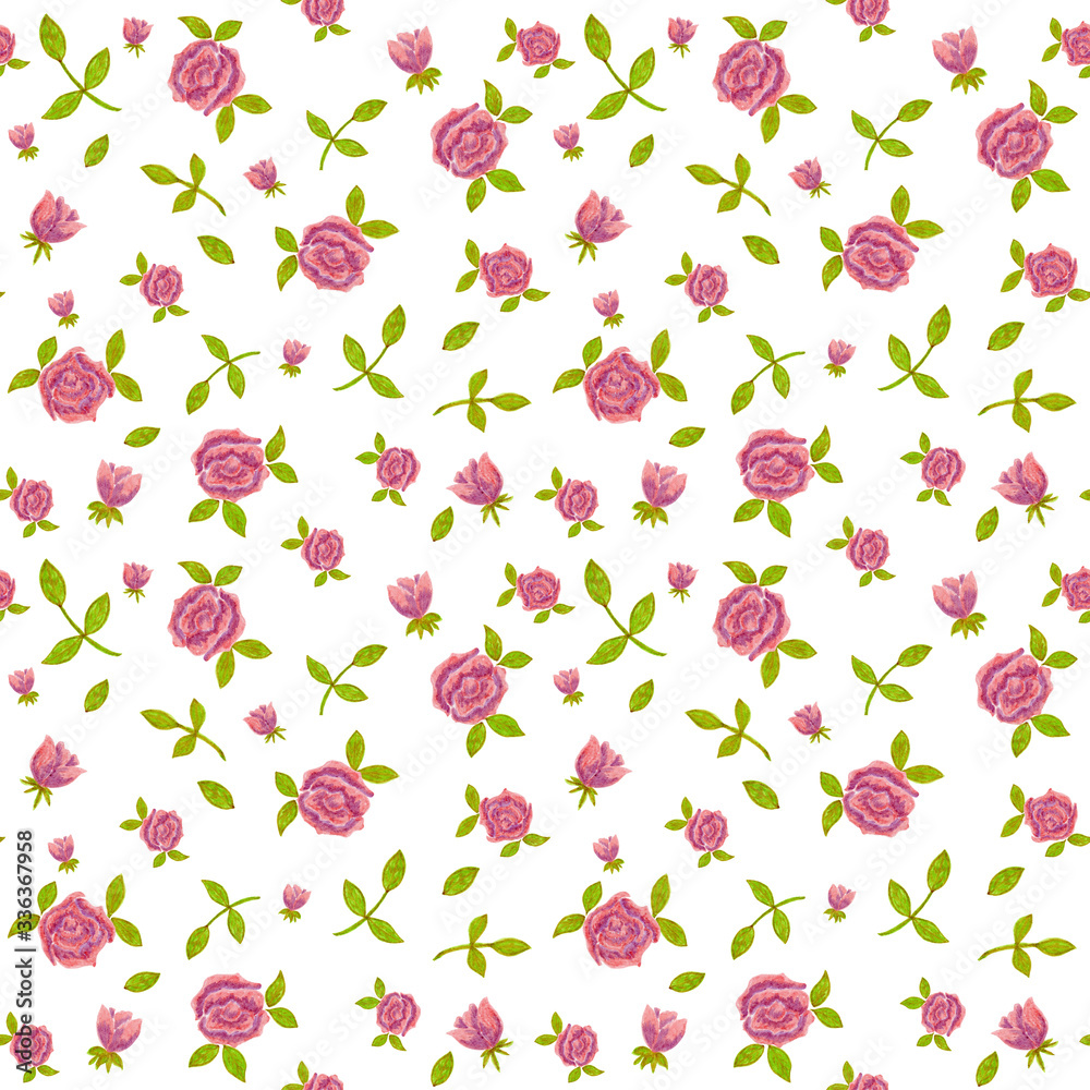 hand drawn roses flowers seamless pattern on the white background, wall paper, scrapbooking, retro ornament, vintage hand drawn roses flowers seamless pattern on the white background, wall paper, scrapbooking, retro ornament, vintage