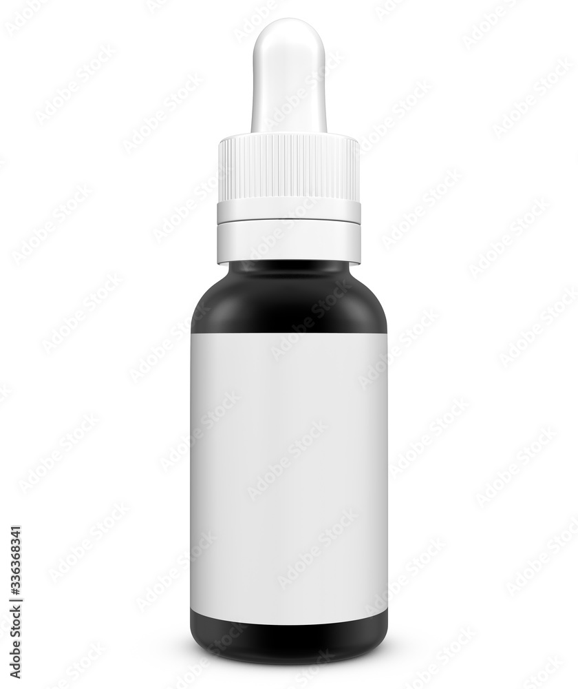 Realistic 3D Glass Bottle Mock Up Template on White Background.3D Rendering,3D Illustration.Copy Space Realistic 3D Glass Bottle Mock Up Template on White Background.3D Rendering,3D Illustration.Copy Space