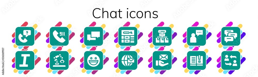 chat icon set chat icon set