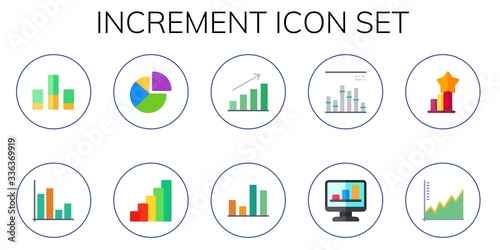 increment icon set