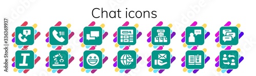 chat icon set