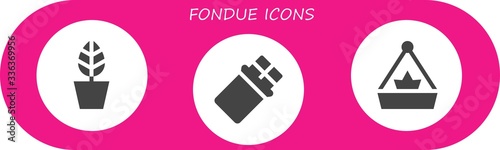 fondue icon set
