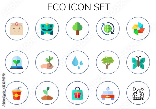 eco icon set
