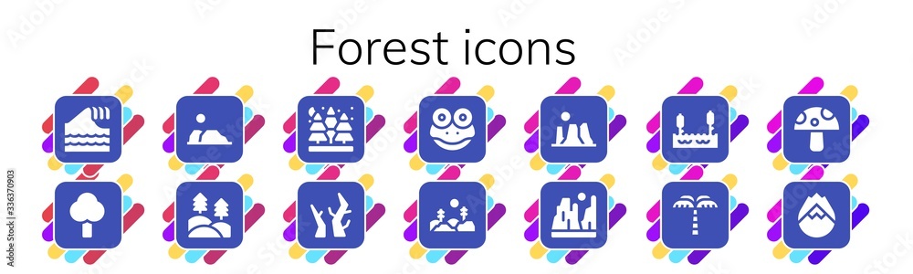 Modern Simple Set of forest Vector filled Icons Modern Simple Set of forest Vector filled Icons