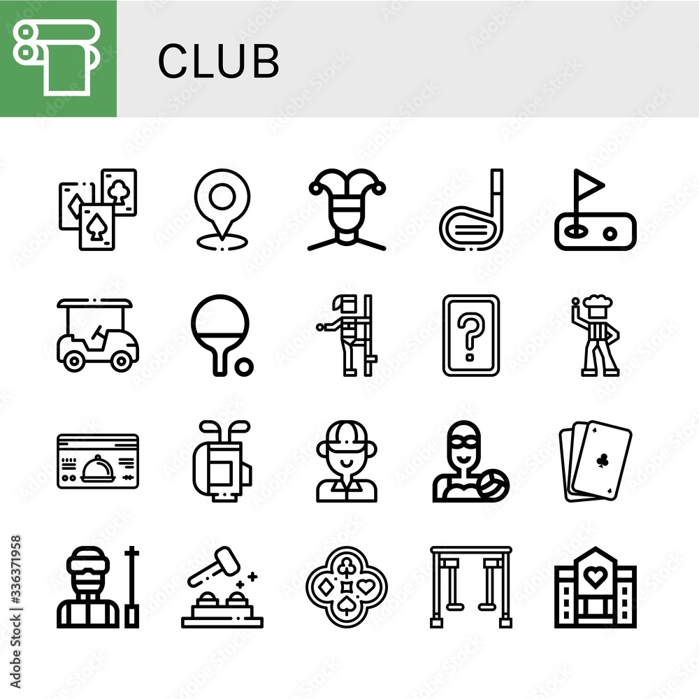 Set of club icons