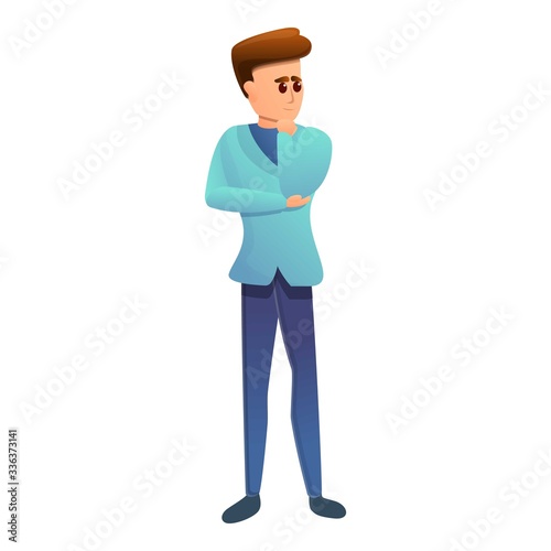 Thinking veterinary icon. Cartoon of thinking veterinary vector icon for web design isolated on white background