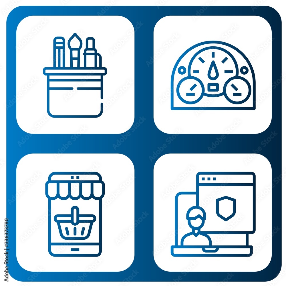 service simple icons set service simple icons set