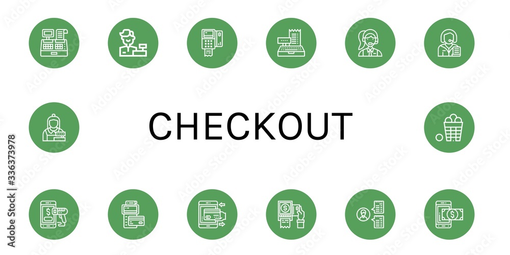 Set of checkout icons Set of checkout icons