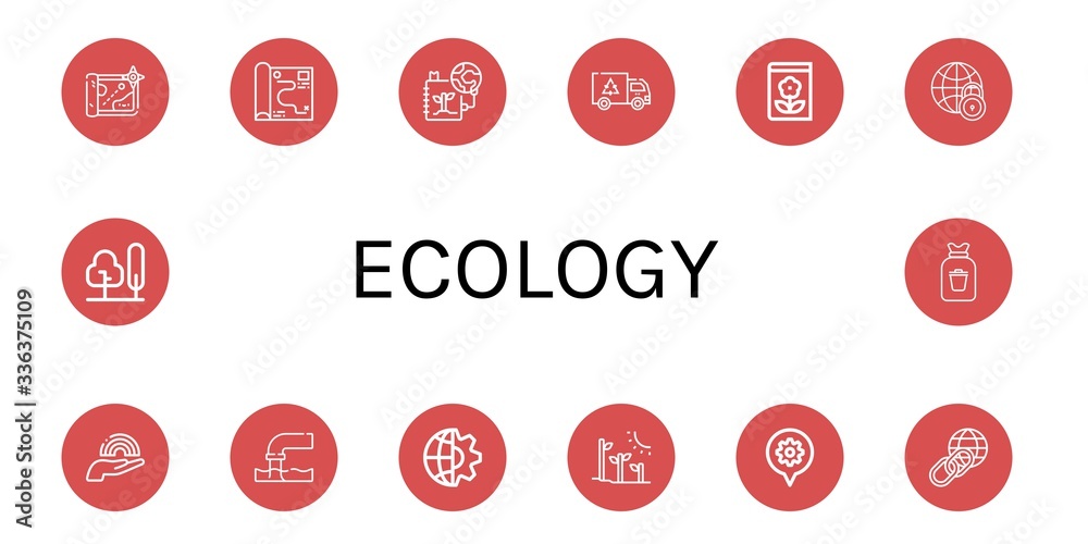 Set of ecology icons Set of ecology icons