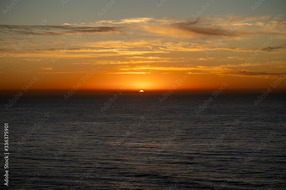 sunrise over bells beach australia