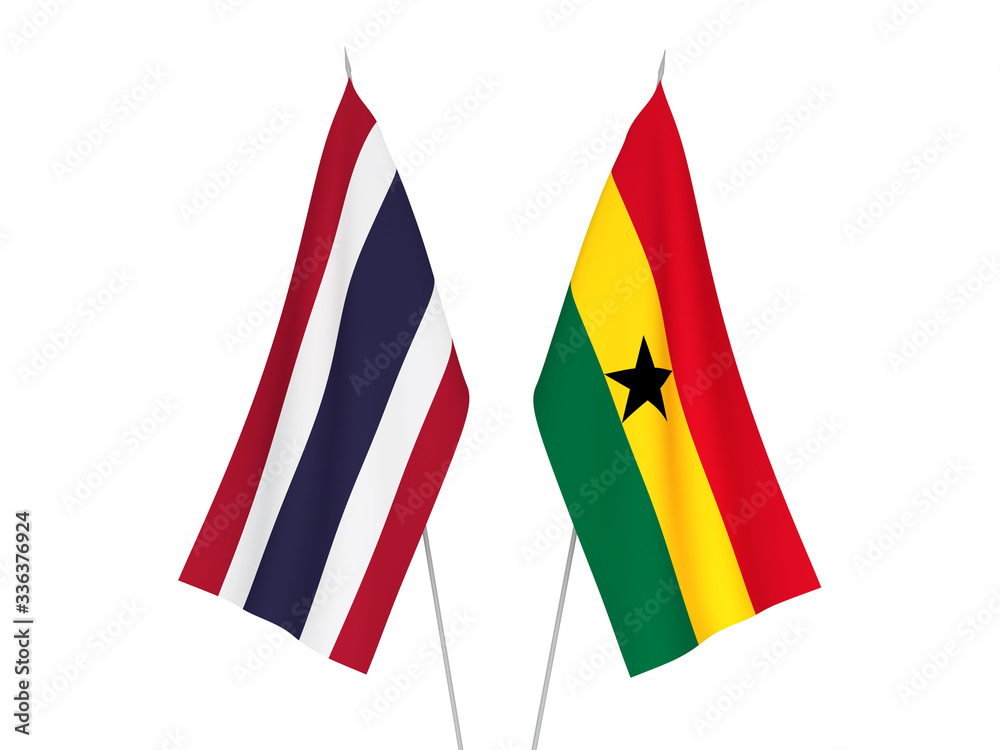 Thailand and Ghana flags