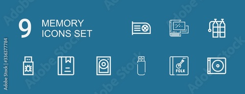 Editable 9 memory icons for web and mobile