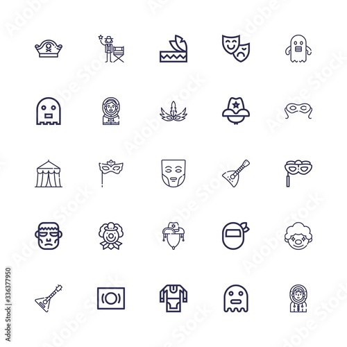 Editable 25 costume icons for web and mobile