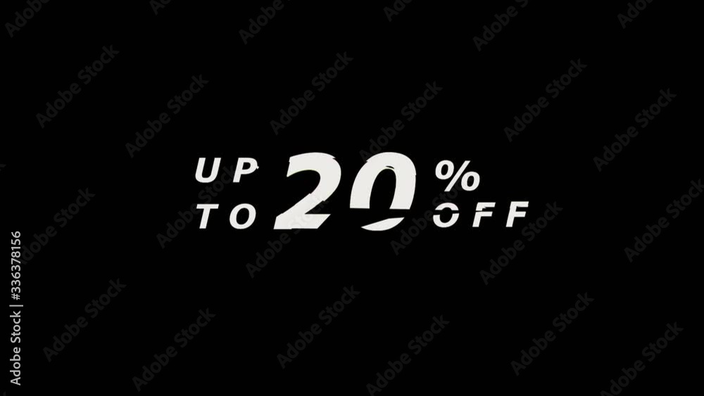Summer Sale up to 20% off sale promotion. Animation text with glitch effect for sale promotion advertising . Hot Deal up to 80% off Summer Sale up to 20% off sale promotion. Animation text with glitch effect for sale promotion advertising . Hot Deal up to 80% off